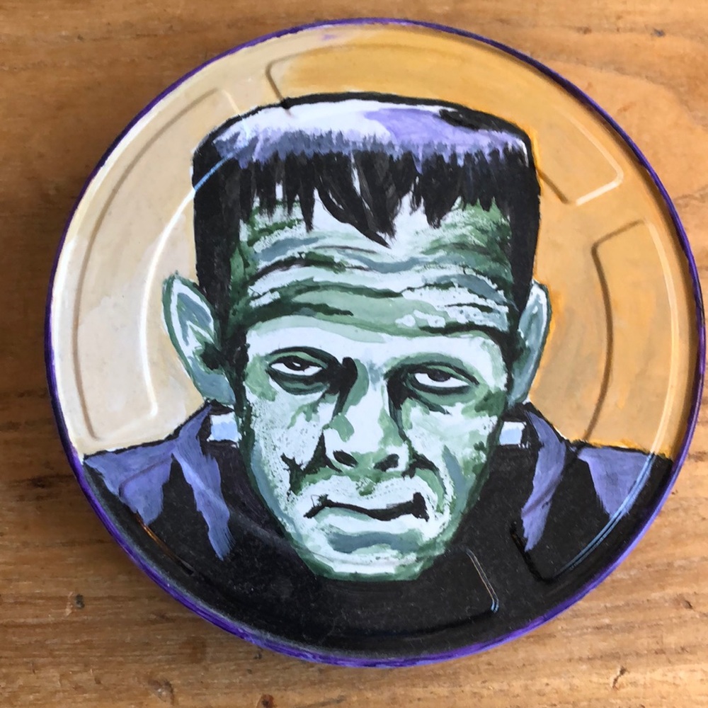Frankenstein film canister original art